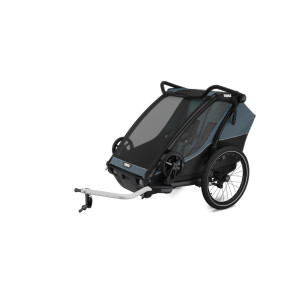 Transport copii - Carucioare multisport, Carucior multisport double Thule Chariot Cab, Dark Gray - autogedal.ro
