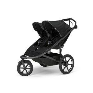 Transport copii - Carucioare, Carucior Thule Urban Glide 3 Double cu catarama hamului magnetica, Black - autogedal.ro