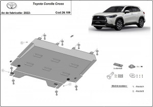 Scuturi Metalice Auto Toyota Corolla Cross , Scut motor metalic Toyota Corolla Cross 2022-prezent - autogedal.ro