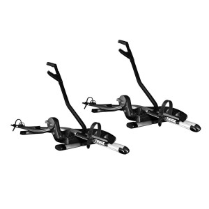 Suporturi biciclete - Pe Barele Transversale Thule , Pachet 2 buc suporturi biciclete cu prindere pe bare transversale Thule ProRide 591 Argintiu - autogedal.ro