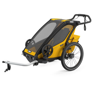 Transport copii - Carucioare multifunctionale, Carucior multisport Thule Chariot Sport 1, Spectra Yellow - autogedal.ro