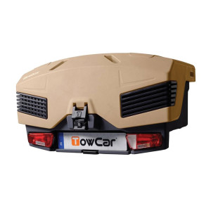 Cutii Portbagaj Aragon , Cutie portbagaj pe carligul de remorcare TowBox Evo, Camel Bej - autogedal.ro