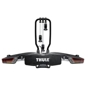 3 biciclete, Suport pentru 3 biciclete cu prindere pe carligul de remorcare Thule EasyFold XT 3 Argintiu - autogedal.ro