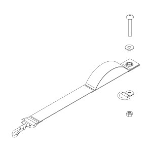 Transport copii, Kit inlocuire curea de siguranta pentru cuplaj - Thule Chariot Cheetah XT / Cheetah / Cougar / CX / Chinook / Captain - autogedal.ro