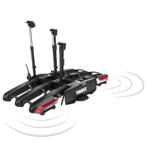 Suporturi biciclete - Pe Carligul De Remorcare 3 , Suport pentru 3 biciclete cu senzori de parcare, Thule Epos ParkSecure 9803100 cu prindere pe carligul de remorcare (13 pini) - autogedal.ro