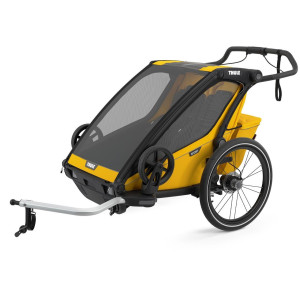 Transport copii - Carucioare multifunctionale, Carucior multisport Thule Chariot Sport 2, Spectra Yellow - autogedal.ro