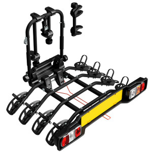 Suporturi biciclete - Pe Carligul De Remorcare 4 , Suport biciclete Peruzzo Parma 4 biciclete 706/4N negru cu prindere pe carligul de remorcare - autogedal.ro