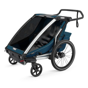 Transport copii - Carucioare multifunctionale, Carucior multisport Thule Chariot Cross 2, Majolica Blue - autogedal.ro