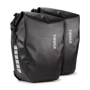 Genti, Rucsacuri, Huse - Genti de transport pentru biciclete (accesorii) Negru , Set de 2 Genti pentru bicicleta, Thule, Shield Pannier, 25L, Black - autogedal.ro