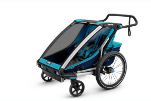 Transport copii - Carucioare multisport, Carucior multisport Thule Chariot Cross 2 - Thule Blue/Poseidon - autogedal.ro