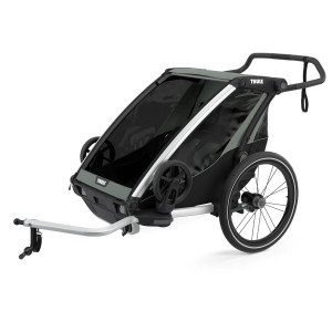 Transport copii - Carucioare multifunctionale, Carucior multisport Thule Chariot Lite 2 Agave - autogedal.ro