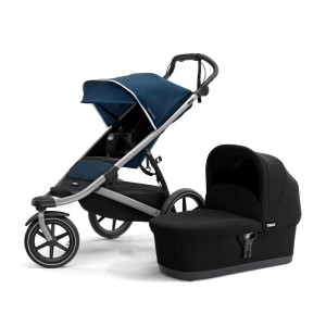 Transport copii - Carucioare multifunctionale, Carucior Thule Urban Glide 2 Majolica Blue cu landou - autogedal.ro