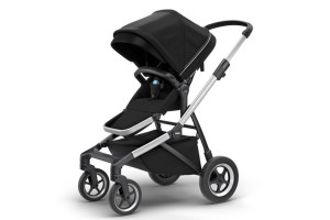 Transport copii - Carucioare, Carucior Thule SLEEK Cadru Gri si Copertina Midnight Black - autogedal.ro