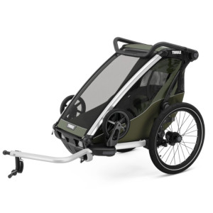 Transport copii Verde , Carucior multisport Thule Chariot Lite single, Vintage Green - autogedal.ro