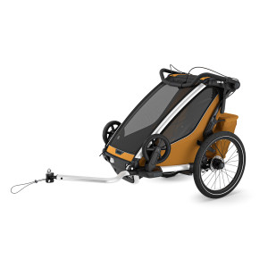 Transport copii - Carucioare multisport, Carucior multisport single Thule Chariot Sport 2, Natural Gold - autogedal.ro