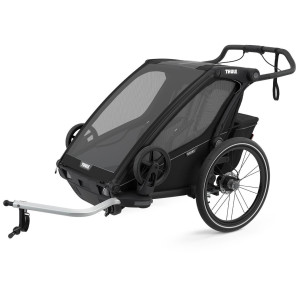 Transport copii - Carucioare multifunctionale, Carucior multisport Thule Chariot Sport 2, Midnight Black - autogedal.ro