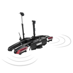 Suporturi biciclete - Pe Carligul De Remorcare 2 , Suport pentru 2 biciclete cu senzori de parcare, Thule Epos ParkSecure 9802100 cu prindere pe carligul de remorcare (13 pini) - autogedal.ro