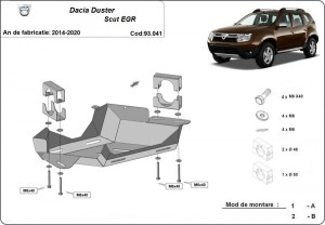 Scuturi Metalice Auto Dacia Duster Auto-Gedal , Scut metalic clapeta EGR Dacia Duster 2018-2020 - autogedal.ro