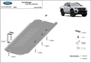 Scuturi Metalice Auto Ford Ranger , Scut metalic filtru particule Ford Ranger 2019-2023 - autogedal.ro