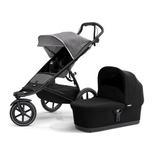 Transport copii - Carucioare multifunctionale, Carucior Thule Urban Glide 2 Gray Melanger cu landou - autogedal.ro