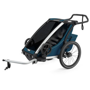 Transport copii - Carucioare multifunctionale, Carucior multisport Thule Chariot Cross, Majolica Blue - autogedal.ro