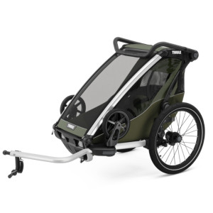 Transport copii - Carucioare multisport, Carucior multisport Thule Chariot Lite single, Vintage Green - autogedal.ro