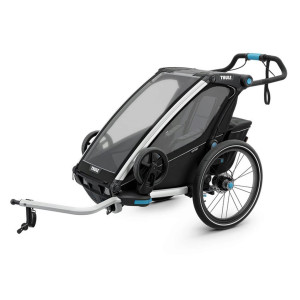 Transport copii - Carucioare multifunctionale, Carucior multisport Thule Chariot Sport 1 Black - autogedal.ro