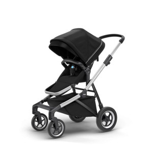 Transport copii - Carucioare, Carucior Thule SLEEK Cadru Gri si Copertina Midnight Black - autogedal.ro