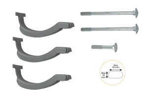 Suporturi biciclete - Accesorii Suporturi Biciclete, Kit prindere suport biciclete Green Valley Fast Bike pentru bare transversale - autogedal.ro