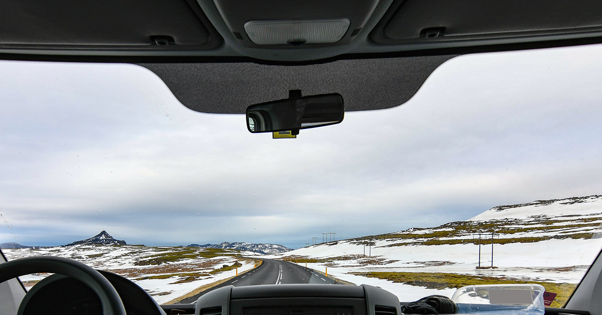 masina interior traseu iarna