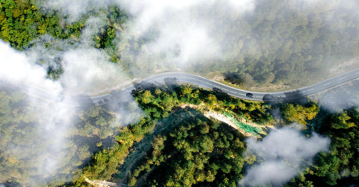 traseu montan vazut de sus