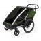 Carucior multisport, Thule Chariot Cab 2, Verde, pentru 2 copii