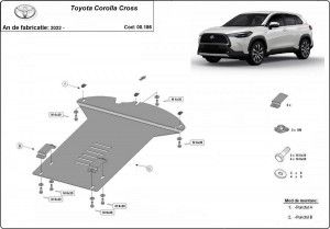 Scuturi Metalice Auto, Scut metalic antifurt catalizator Toyota Corolla Cross 2022-prezent - autogedal.ro