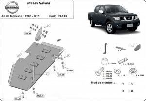 Scuturi metalice auto Nissan Navara, Scut metalic rezervor Nissan Navara D40 2005-2016 - autogedal.ro