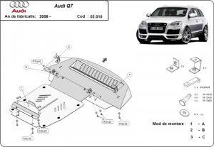 Scuturi Metalice Auto Audi Q7, Scut motor metalic Audi Q7 2006-2015 - autogedal.ro