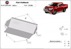 Scuturi metalice auto Fiat Fullback, Scut radiator metalic Fiat Fullback 2016-prezent - autogedal.ro
