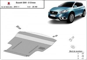 Scuturi Metalice Auto Suzuki S-Cross, Scut motor metalic Suzuki S-Cross Cutie Manuala 2013-2021 - autogedal.ro