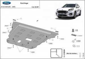 Scuturi metalice auto Ford Kuga, Scut motor metalic Ford Kuga 2019-prezent - autogedal.ro