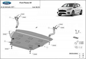 Scuturi Metalice Auto Ford, Scut motor metalic Ford Fiesta 2017-prezent - autogedal.ro