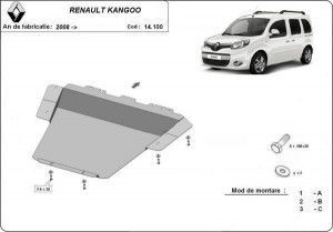 Scuturi Metalice Auto Renault, Scut motor metalic Renault Kangoo 2008-2021 - autogedal.ro