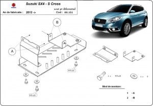 Scuturi metalice auto Suzuki, Scut metalic diferential Suzuki S-Cross 4x4 2013-2021 - autogedal.ro