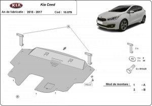 Scuturi metalice auto Kia, Scut metalic motor Kia Ceed 2015-2017 - autogedal.ro