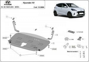 Scuturi metalice auto Hyundai, Scut motor metalic Hyundai I 10 2019-prezent - autogedal.ro