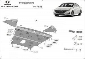 Scuturi Metalice Auto Hyundai Elantra, Scut motor metalic Hyundai Elantra 2021-prezent - autogedal.ro