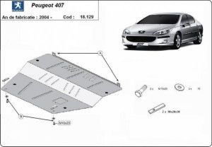 Scuturi Metalice Auto, Scut motor metalic Peugeot 407 2004-2011 - autogedal.ro