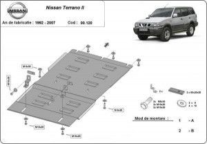 Scuturi metalice auto Nissan Terrano, Scut metalic Cutie de Viteze Nissan Terrano 1993-2005 - autogedal.ro