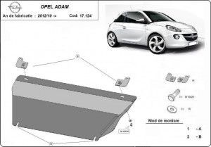 Scuturi metalice auto Opel Adam, Scut motor metalic Opel Adam 2012-2019 - autogedal.ro