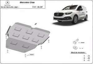 Scuturi metalice auto Mercedes Citan, Scut motor metalic Mercedes Citan W420 2021-prezent - autogedal.ro