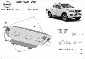 Scuturi metalice auto Nissan Navara, Scut metalic radiator Nissan Navara NP300 2015-prezent - autogedal.ro