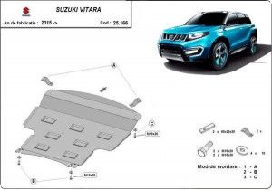 Scuturi Metalice Auto Suzuki, Scut motor metalic Suzuki Vitara 2015-prezent - autogedal.ro